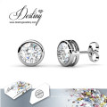 Destino joyas cristales de Swarovski redonda pendientes